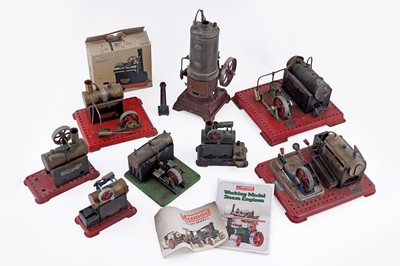 Lot 379 - A collection of Mamod; and an early 20th Century vertical steam engine.