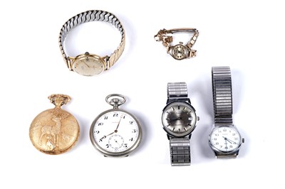 Lot 162 - A collection of watches including a lady's 9ct gold Corvette cocktail watch