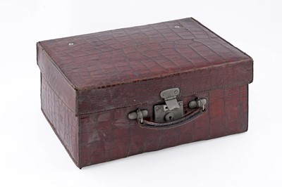 Lot 504 - An early 20th Century crocodile effect case