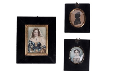 Lot 43 - 19th Century miniatures and silhouettes | watercolour