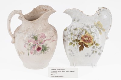 Lot 506 - A Maling ‘Eden’ shape toilet jug; and a salesman’s travelling ‘Eden’ shape display piece