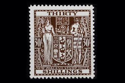 Lot 437 - Commonwealth stamps: New Zealand fiscal George VI 1946 30s.
