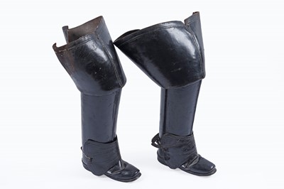 Lot 521 - A pair of leather 18th Century ‘Postillions’ jackboots