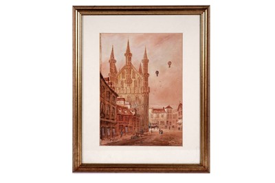 Lot 79 - E. Nevil - Louvain with hot air balloons