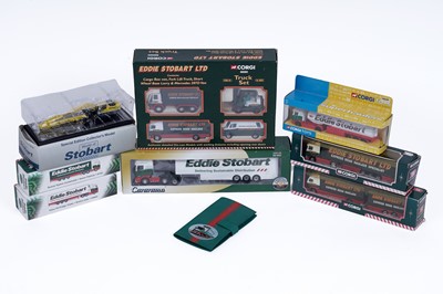 Lot 403 - A collection of Eddie Stobart related die cast vehicles by Corgi and Atlas Editions