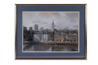 Lot 739 - Walter Holmes - Newcastle Quayside | pastel