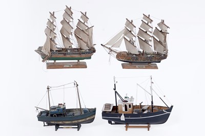 Lot 384 - Four model boats