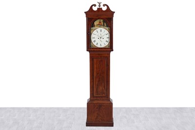 Lot 116 - Jas Houston, Johnston: a George III inlaid mahogany 8-day longcase clock