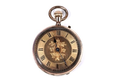 Lot 171 - An Edwardian lady's 14ct gold fob watch