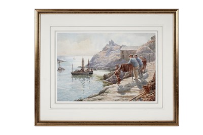 Lot 51 - William Kay Blacklock - The Harbour Mouth, Polperro, Cornwall | watercolour