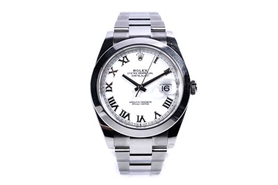 Lot 753 - Rolex Oyster Perpetual Datejust: a stainless steel cased automatic wristwatch