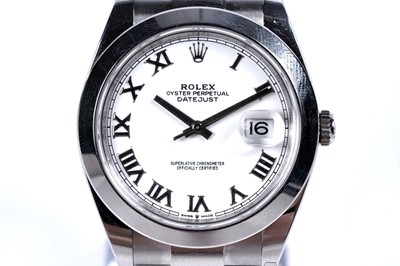 Lot 753 - Rolex Oyster Perpetual Datejust: a stainless steel cased automatic wristwatch