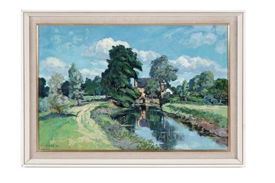 Lot 1565 - Peter Lockwood - Weybread Mill, River Waveney, Suffolk | oil