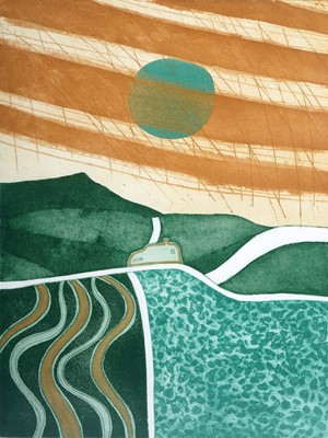 Lot 284 - John Brunsdon - Green Sun | aquatint