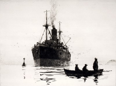 Lot 312 - Norman Wilkinson - The Pilot | etching