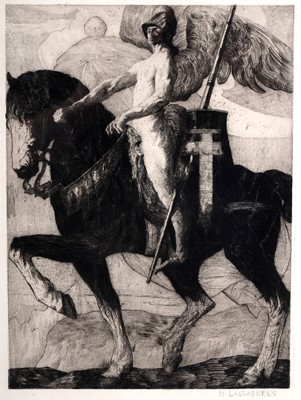 Lot 305 - Maurice Langaskens - Le Vainqueur | etching