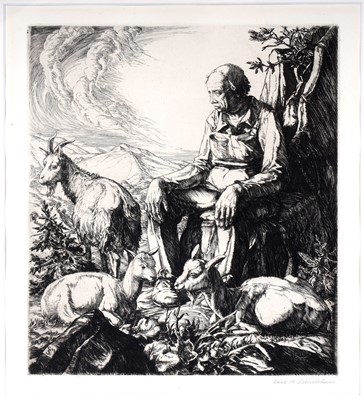 Lot 739 - Karl Max Schultheiss - Pastoral | etching