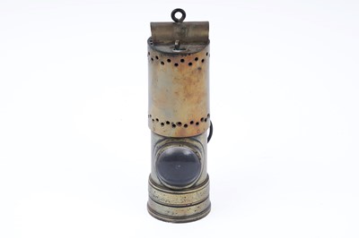 Lot 647 - A Laidler of Durham brass miner's lamp