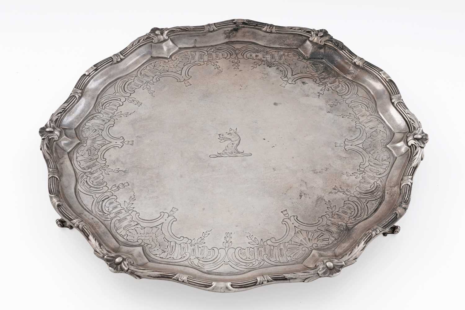 Lot 86 - A George II silver salver
