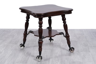 Lot 76 - A Victorian style, stained beech two-tier centre table