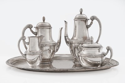 Lot 72 - An early 20th Century German silver tea and coffee service