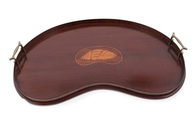 Lot 232 - An Edwardian inlaid mahogany twin-handled tray