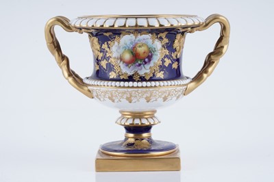 Lot 895 - A Royal Worcester fruit-painted vase