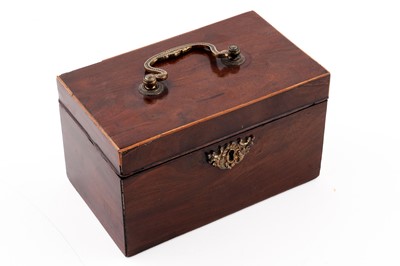Lot 245 - A George III inlaid mahogany tea caddy