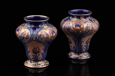 Lot 896 - A pair of James Macintyre & Co Florian ware vases