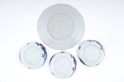 Lot 817 - A Chinese 'Imari' plate; and three saucers