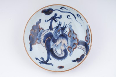 Lot 817 - A Chinese 'Imari' plate; and three saucers