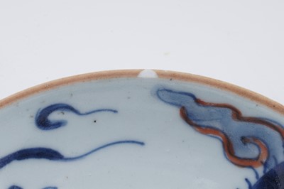 Lot 817 - A Chinese 'Imari' plate; and three saucers