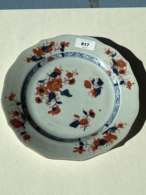 Lot 817 - A Chinese 'Imari' plate; and three saucers