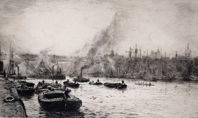 Lot 221 - William Lionel Wyllie - The Inner Pool of Newcastle | etching