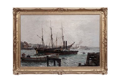 Lot 230 - John Falconar Slater - Ships on the River Tyne | oil