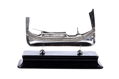 Lot 249 - A Maltese silver model of a Luzzu