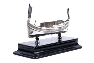 Lot 249 - A Maltese silver model of a Luzzu