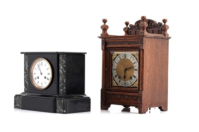 Lot 203 - Two 8-day mantel clocks