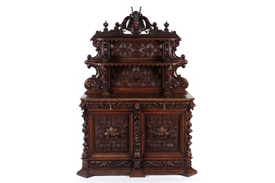 Lot 1063 - A 19th Century Northern European carved oak cabinet
