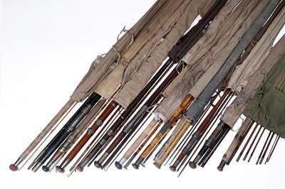 Lot 765 - A collection of late 19th/early 20th Century split cane and other fishing rods