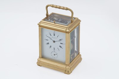 Lot 1011 - John Bennett, London: an 8-day repeating carriage alarm clock