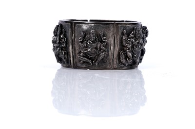 Lot 53 - Silver bracelets including: a Siamese plaque bracelet