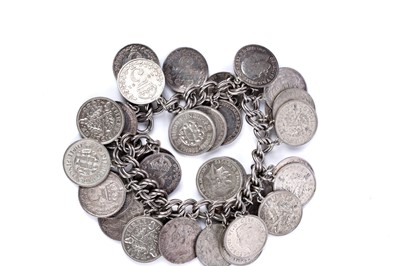 Lot 53 - Silver bracelets including: a Siamese plaque bracelet