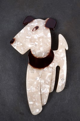 Lot 69 - A Léa Stein 'Ric the Terrier' celluloid dog brooch