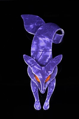 Lot 73 - A Léa Stein celluloid fox brooch