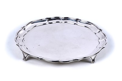 Lot 220 - A George VI silver salver