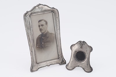 Lot 236 - A Great War period Art Nouveau silver photograph frame