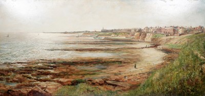 Lot 242 - John Falconar Slater - A view of Whitley Bay, looking south towards Cullercoats, and Tynemouth | oil