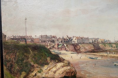 Lot 243 - John Falconar Slater - A view of Cullercoats bay from the South | oil