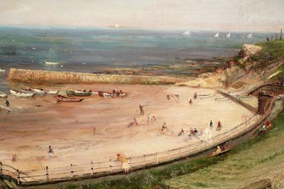 Lot 243 - John Falconar Slater - A view of Cullercoats bay from the South | oil
